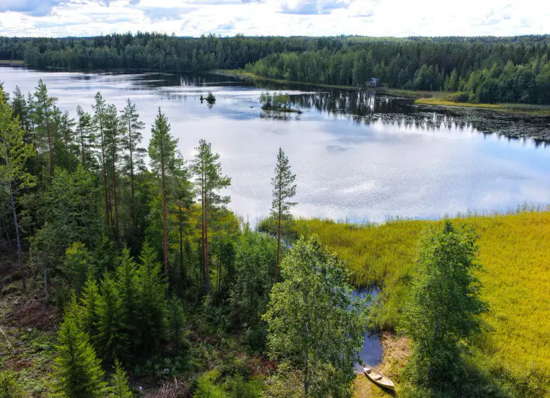 Mökki bois 45 m² (1951) + savusauna, Hietajärvi, ~4,8 ha — Pertunmaa / Mäntyharju — 5