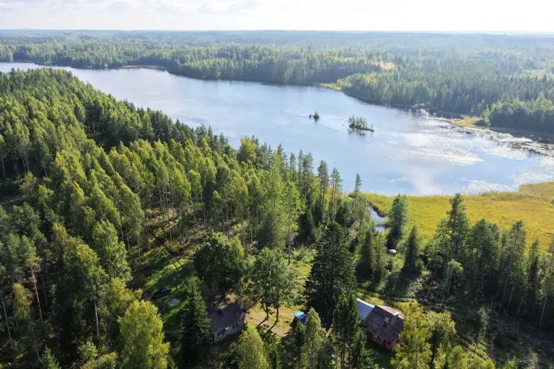 Mökki bois 45 m² (1951) + savusauna, Hietajärvi, ~4,8 ha — Pertunmaa / Mäntyharju — 4