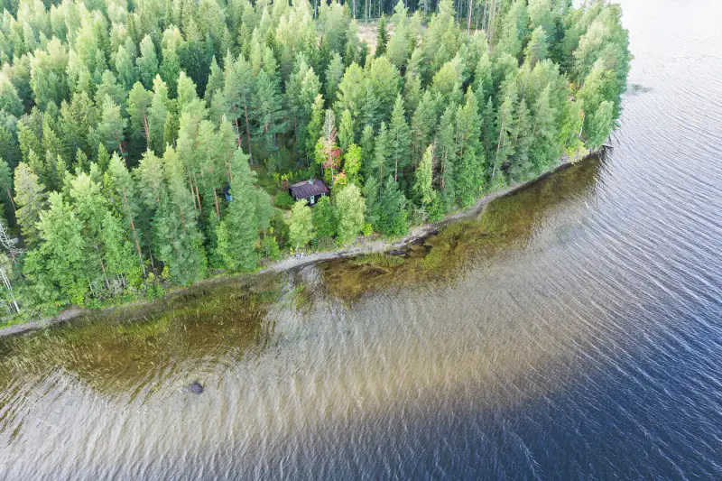 Mökki ~28 m² (1967) + puusauna, Peruvesi, 6 450 m² — Pertunmaa / Mäntyharju — 4