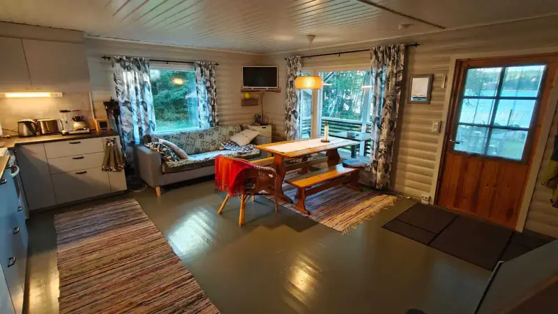 Mökki 57 m² rénové 2019 + sauna bois, Tarhavesi ~50 m, 3 350 m² — Hietaniemi — 16