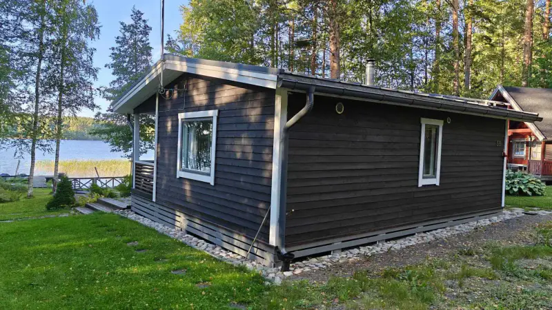 Mökki 57 m² rénové 2019 + sauna bois, Tarhavesi ~50 m, 3 350 m² — Hietaniemi — 13
