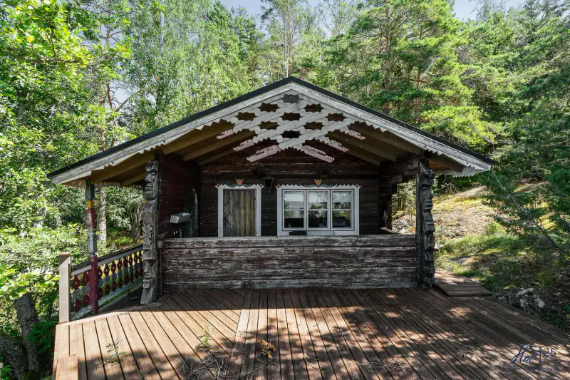 Hirsimökki ~60 m² + vieux mökki, crique Louhisaarenaukko, 2 800 m² — Askainen — 16