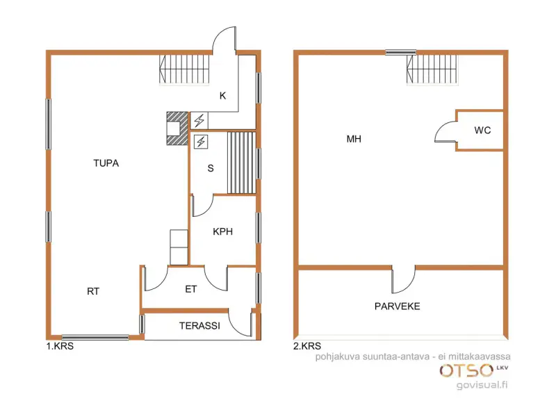 Mökki Honka ~53 m² (1989) + sauna, 4 097 m², rive Tuorijoki — Merikarvia — 2