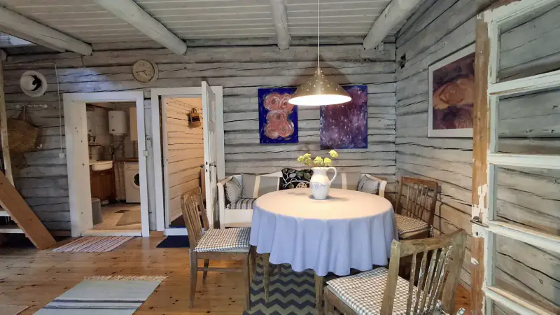Hirsihuvila ~90 m² (1989) + sauna, 3 850 m², Kuolimo (île) — Suomenniemi / Mikkeli — 7