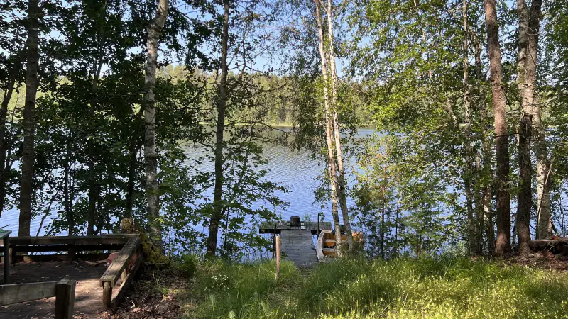 Sauna-chalet 1977, 25 m², rive privée, 2 020 m² — Paajalansaari, Anttola (Mikkeli) — 2