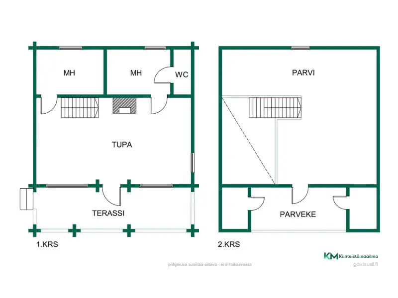 Chalet bois ~57 m² (1990) + saunamökki, 6 000 m², Yläjärvi — Mikkeli — 2
