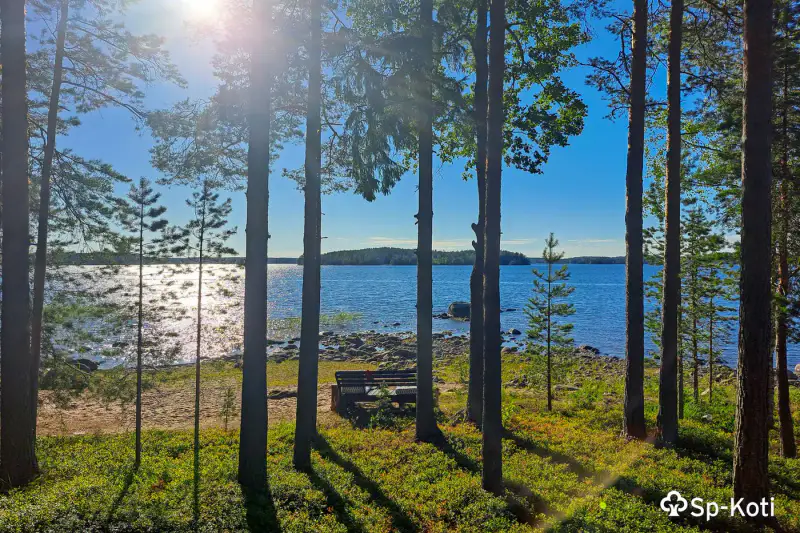 Pyöröhirsimökki 120 m² (1965) + rantasauna et vierasmaja, 1 ha et ~150 m de rive privée Saimaa Yövesi — Liikasenniemi / Mikkeli — 6
