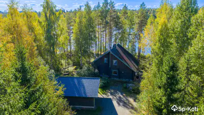 Hirsihuvila ~130 m² (2007) + sauna, 10 340 m², Munasenlampi — Rahula / Mikkeli — 1