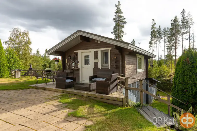 Maison 1989 ~103 m² + gîte, savusauna et 12 chambres en aittas, 5,59 ha et rive Lahnalampi — Suomenniemi / Mikkeli — 3