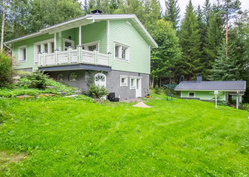 Maison 150 m² (1999) + rantasauna + hall 2 voitures, rive lac, 3 300 m² — Korpikoski / Mikkeli — 4