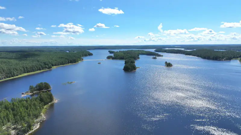 Terrain ~1 ha, ~60 m de rive Saimaa Yövesi, droit 160 k-m² (RA) — Haapiala / Mikkeli — 14