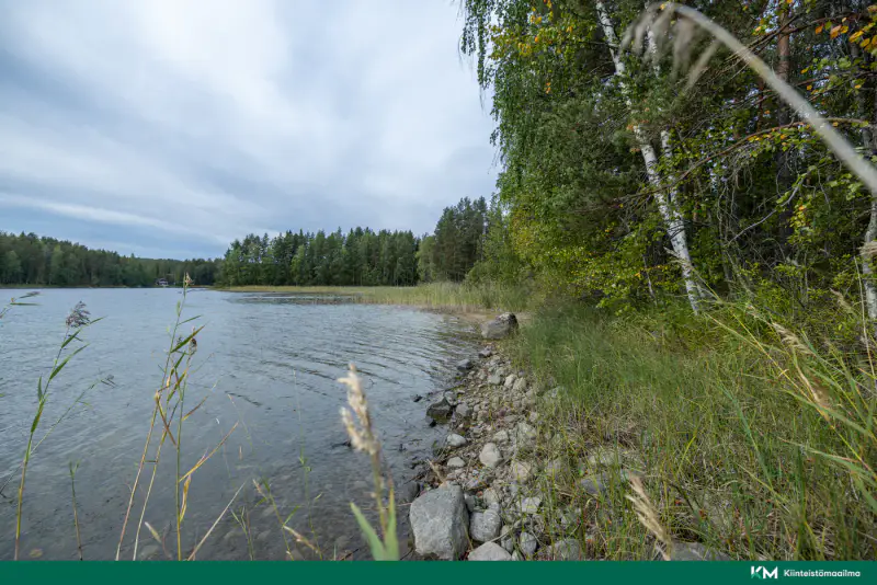 Terrain constructible ~6 358 m² (RA ≤250 k-m²), rive sud Saimaa — Anttola / Mikkeli — 2