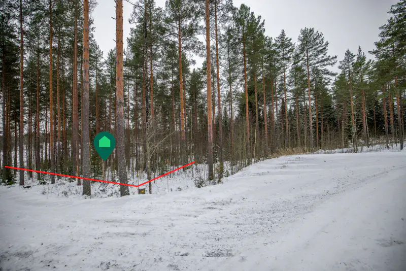 Terrain constructible ~6 358 m² (RA ≤250 k-m²), rive sud Saimaa — Anttola / Mikkeli — 18