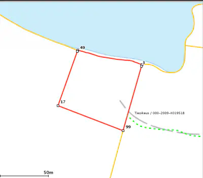 Terrain constructible Saimaa 4 550 m², droits ~232 m², élec prête — Helppanala / Mikkeli — 1
