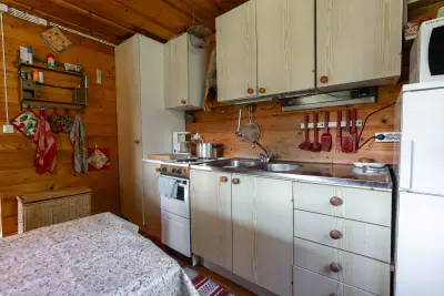 Chalet île, 55 m², rive privée Oulujoki ~110 m, 5 350 m² — Laukansaari, Muhos — 1