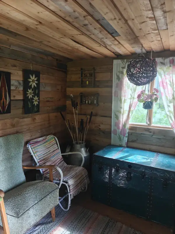 Chalet île, 55 m², rive privée Oulujoki ~110 m, 5 350 m² — Laukansaari, Muhos — 11