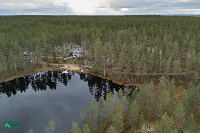 Maison en rondins 118 m² habitable à l’année, 4,7 ha avec étang privé — Rokua, Muhos — 16