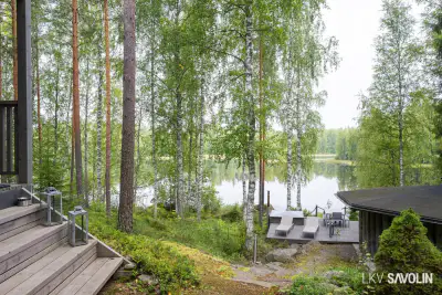 Loma-asunto meublé 2013, 75 m², rive Muuratjärvi + rantasauna, 4 140 m² — Muurame — 1