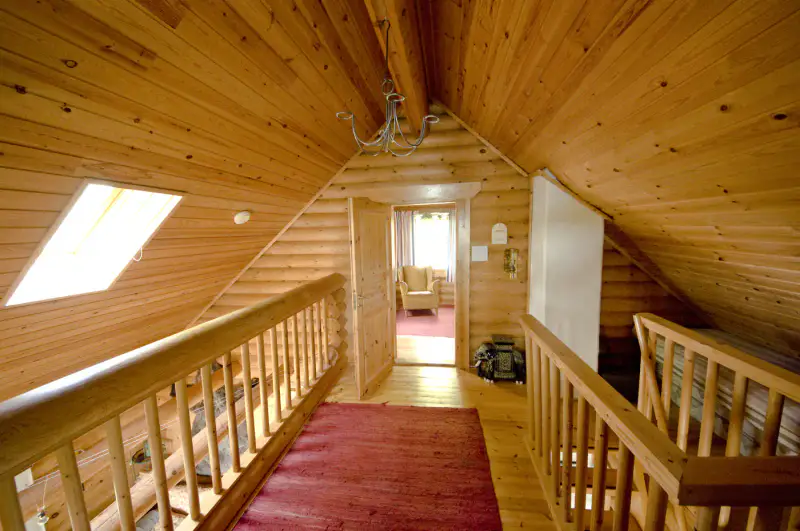 Mökki madriers ronds ~72 m² (1996) + sauna, 3 500 m² (~60 m rive mer) — Vähä-Kaita / Rymättylä — 16