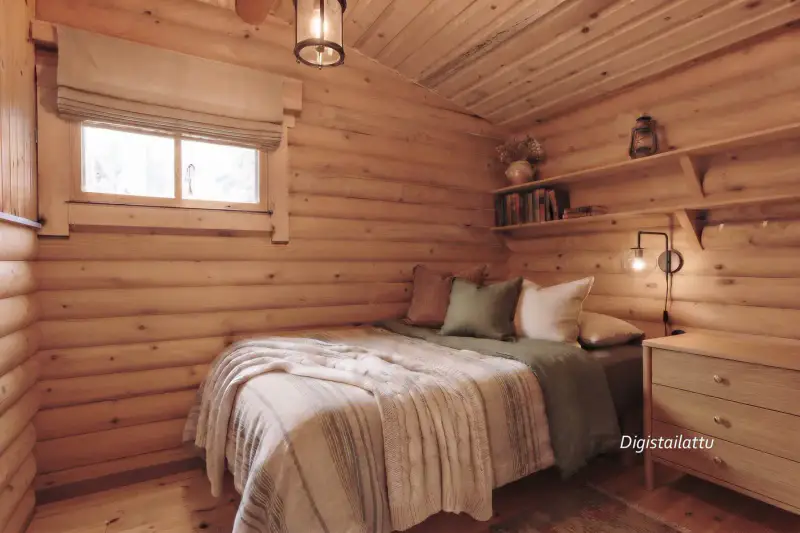 Mökki ~45 m² (1975) + sauna, rive mer ouest, 8 080 m² + vesijättö — Rymättylä — 13