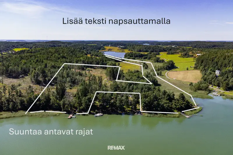 Terrain (määräala) Aaslaluoto (Naantali) — ~20 ha, >300 m rive mer, droits loisir + rantasauna — 4