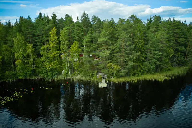 Ensemble mökki + sauna ~60 m rive Alinenjärvi, 3 620 m² — Nokia — 4