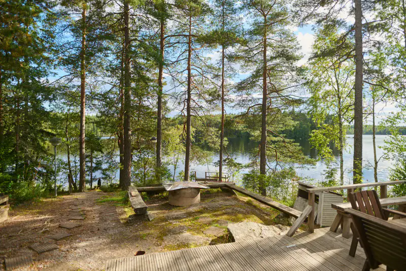 Ensemble mökki + sauna ~60 m rive Alinenjärvi, 3 620 m² — Nokia — 8