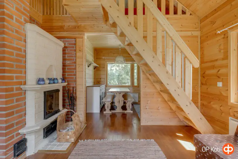 Mökki rondins Tiimatalo ~36 m² (2015) + sauna, rive Kiiminkijoki, 4 036 m² — Haukipudas — 2