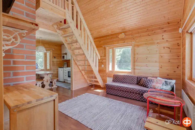 Mökki rondins Tiimatalo ~36 m² (2015) + sauna, rive Kiiminkijoki, 4 036 m² — Haukipudas — 3
