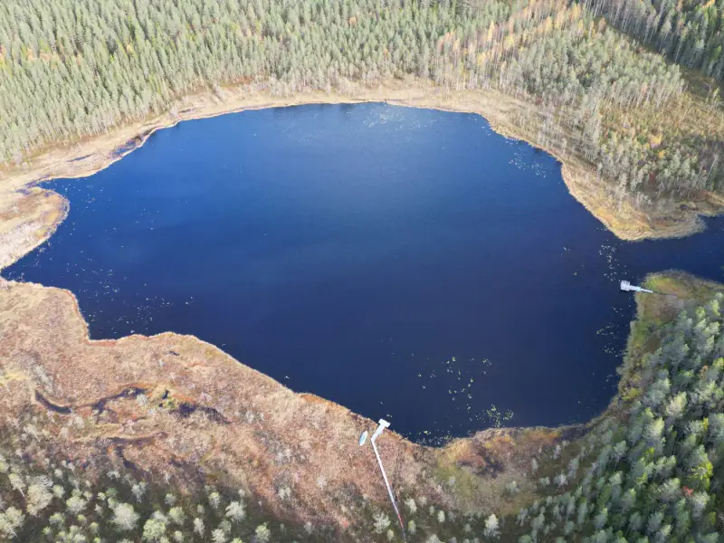 Domaine forestier de 10,19 ha avec mökki en rondins ~17,5 m² + sauna et ~200 m de rive privée sur le Sompalampi — Ylikiiminki / Oulu — 4