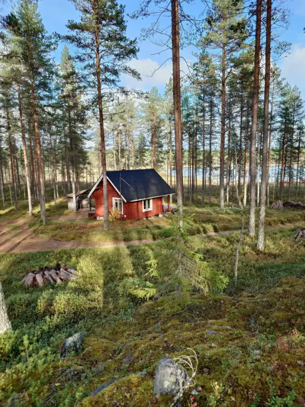 Domaine forestier de 10,19 ha avec mökki en rondins ~17,5 m² + sauna et ~200 m de rive privée sur le Sompalampi — Ylikiiminki / Oulu — 9