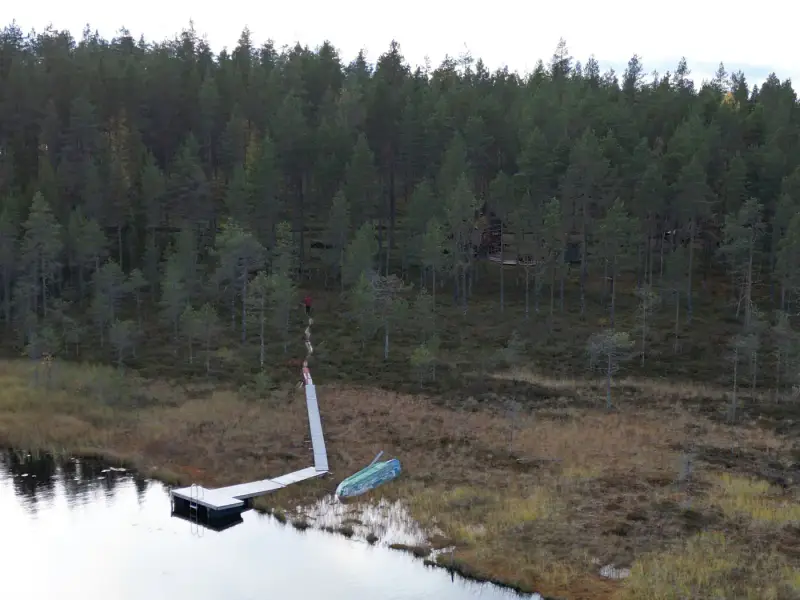 Domaine forestier de 10,19 ha avec mökki en rondins ~17,5 m² + sauna et ~200 m de rive privée sur le Sompalampi — Ylikiiminki / Oulu — 6
