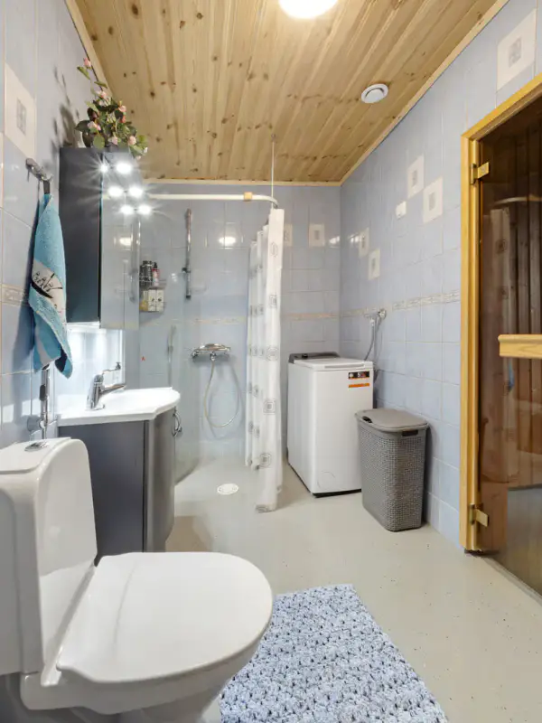 Maison ronds 127 m² (2005) + rantasauna, plage sable Juojärvi ~60 m, 5 030 m² — Viuruniemi — 15