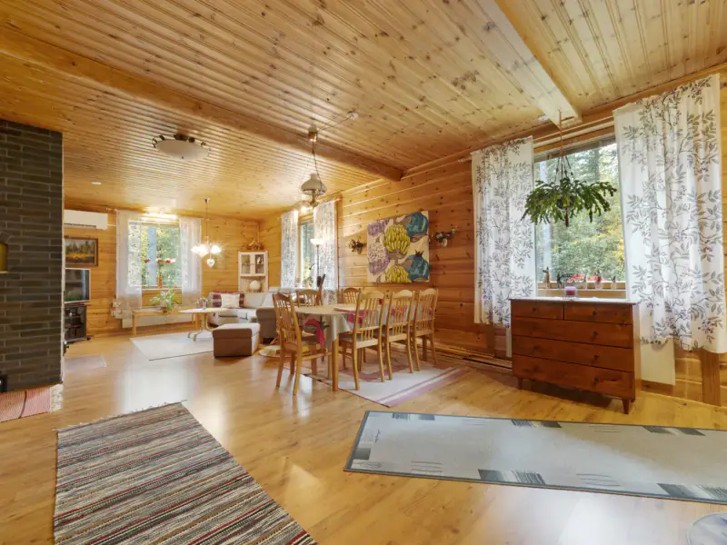 Maison ronds 127 m² (2005) + rantasauna, plage sable Juojärvi ~60 m, 5 030 m² — Viuruniemi — 4