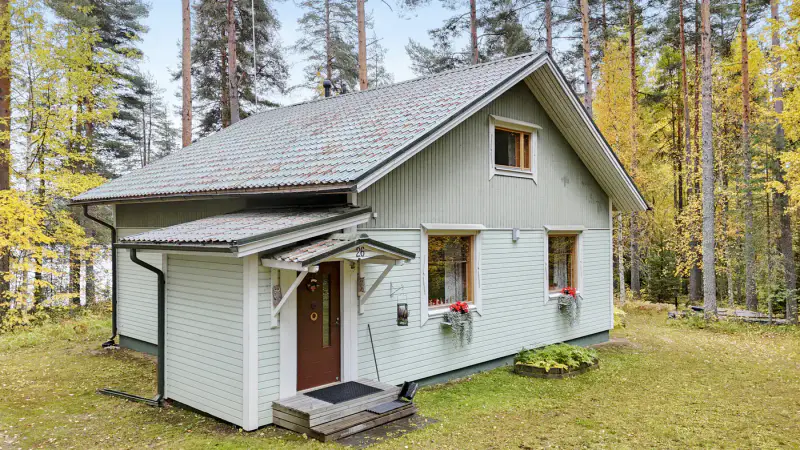 Maison ronds 127 m² (2005) + rantasauna, plage sable Juojärvi ~60 m, 5 030 m² — Viuruniemi — 2
