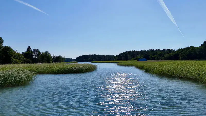 Hirsimökki ~46 m² (1990) + talousrakennus et rantasauna, 10 320 m² et ~110 m de rive privée Västersundet — Träsk / Houtskari / Parainen — 7