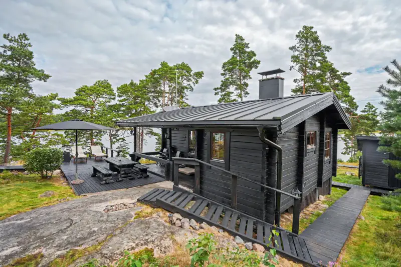 Ensemble Homanholma ~36 m² + sauna 2026, 270 m rive, 1,1 ha — Houtskari — 3