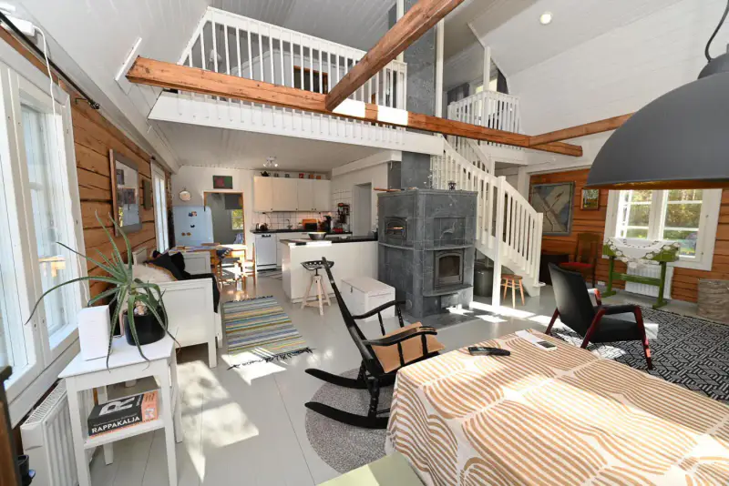 Maison bois ~100 m² (1991) + rantasauna 2018, 15 934 m², rive privée — Pello — 7