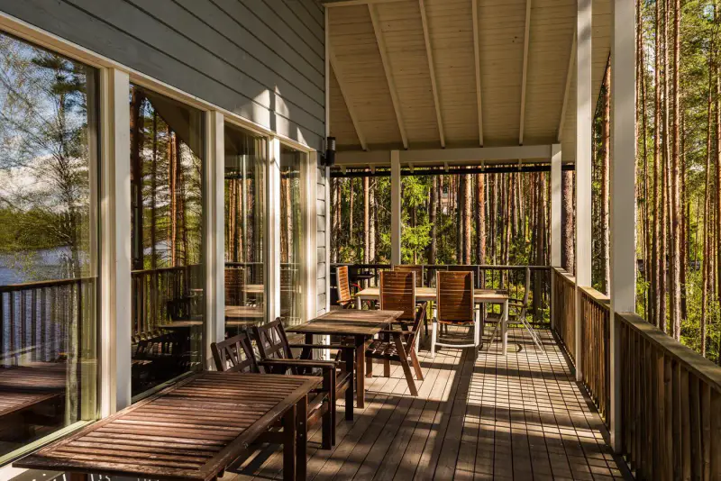 Mökki ~80 m² (2015) + bâtiment sauna et palju, 4 319 m² sur le Lampinjärvi — Ahlainen / Pori — 13