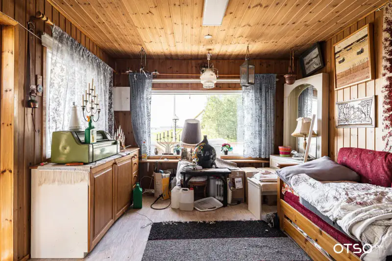 Chalet 1954 ~37 m² + bâtiment sauna, garage 3 voitures et ponton béton, rive mer privée — Meri-Pori / Pori — 14