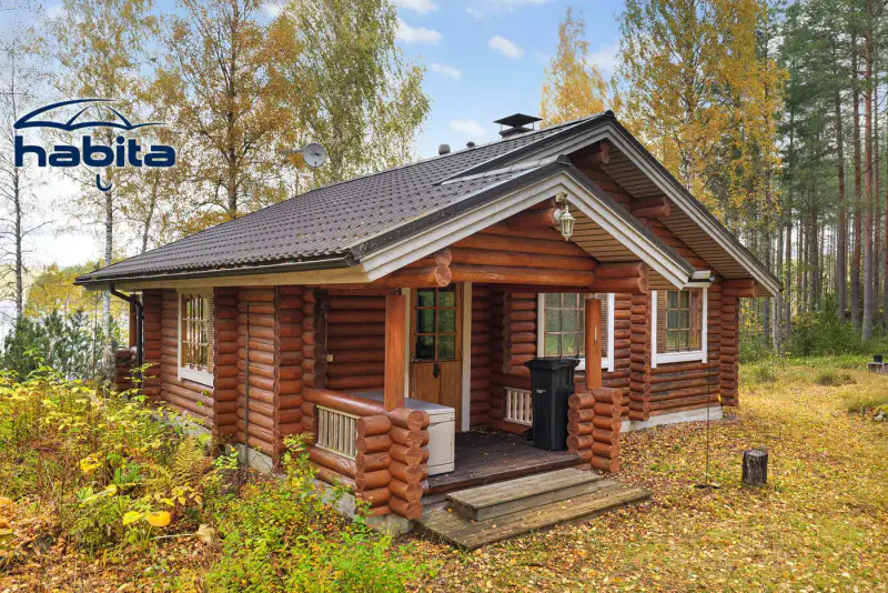 Chalet en rondins de 2004 (56 m²) + sauna de rive, 4 150 m² au bord du Saimaa, à rafraîchir — Puumala — 6
