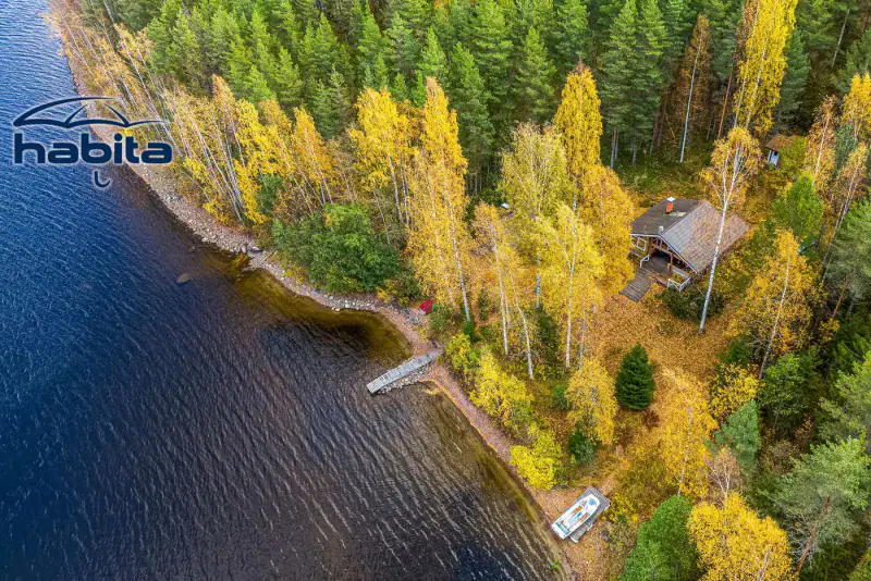 Chalet en rondins de 2004 (56 m²) + sauna de rive, 4 150 m² au bord du Saimaa, à rafraîchir — Puumala — 3