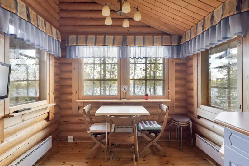 Chalet en rondins de 2004 (56 m²) + sauna de rive, 4 150 m² au bord du Saimaa, à rafraîchir — Puumala — 11