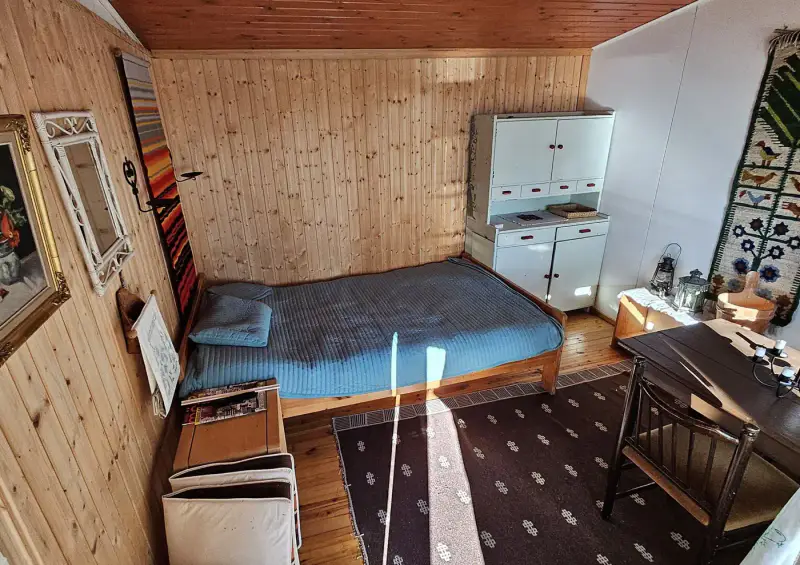 Petit hirsimökki ~15 m² à rénover + sauna, 5 156 m² et ~55 m de rive privée Mammonen — Miettula / Puumala — 8