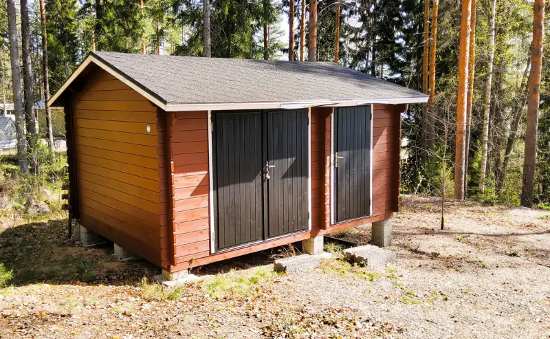 Hirsimökki 2023, 56 m², ~100 m rive sable Saimaa, porakaivo — Puumala — 16