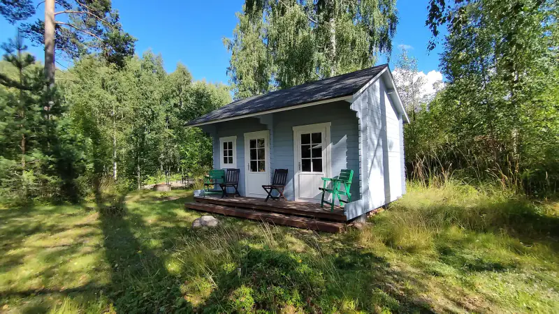 Mökki 1972 (24 m²) + aitta + rantasauna, 4 120 m² rive Saimaa — Viljakansaari / Puumala — 15