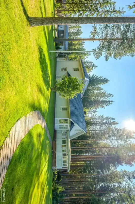 Villa Suvilahti ~152 m² (2016) + sauna bois, plage sable Parkkimajärvi, 6 240 m² — Parkkima — 4