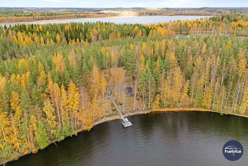 Mökki en rondins ~26 m² (1971) + sauna et aitta à deux chambres, 2 450 m² et rive privée — Nieminen / Rääkkylä — 7
