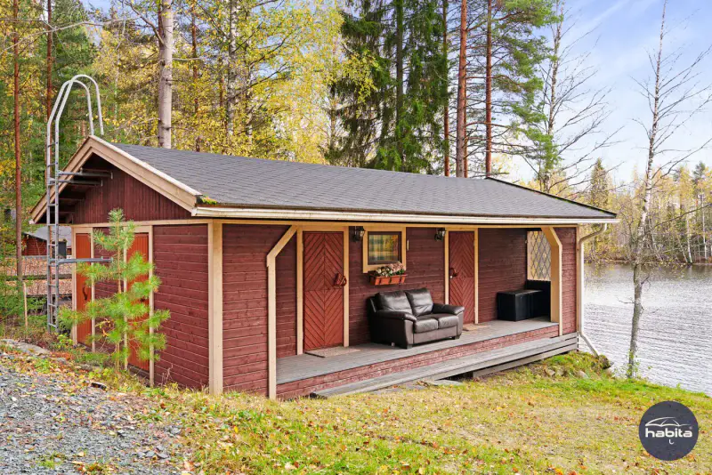 Mökki en rondins ~26 m² (1971) + sauna et aitta à deux chambres, 2 450 m² et rive privée — Nieminen / Rääkkylä — 6