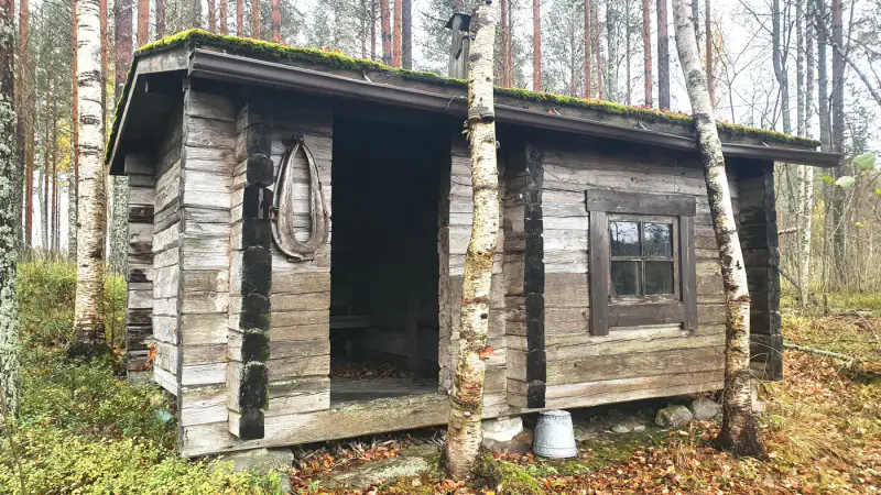 Hirsimökki Honka ~43 m² (1973) + rantasauna et savusauna, 3 610 m² et ~70 m de rive privée Pyhäselkä — Nieminen / Rääkkylä — 7